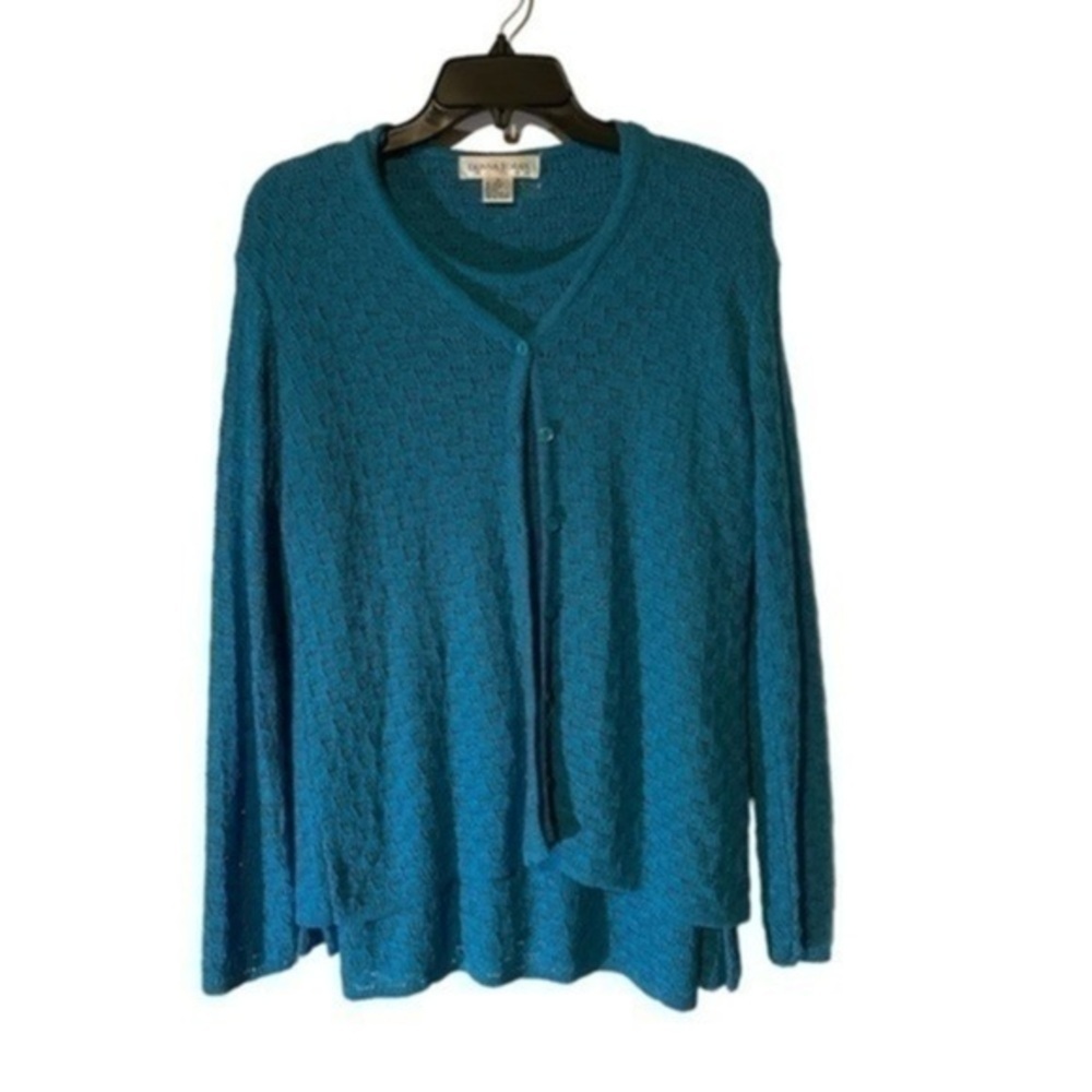 Vintage Donna Toran Button Up Sweater Large NWT​​​
